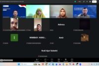 Pengajaran BIPA berlangsung secara live melalui Zoom Meeting