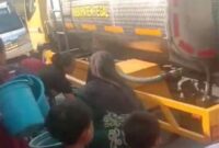 Foto Tangki Air bantuan dari  Ibu Dewan Umi Azkia di Desa Mokaha