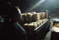 BBM Ilegal.Milik Ibi Asriana di Pesisir pantai Kupal Bacan Selatan (Goresanmalut.com)