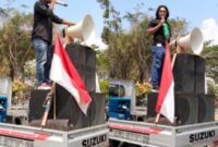 Foto KP2R Gelar Aksi Dugaan PETI Desa Mana di polres Halmahera Selatan 